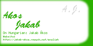 akos jakab business card